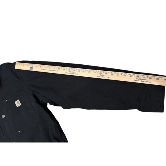 Carhartt Full Swing Chore Coat Black Sherpa-Lined Jacket Men’s XL Tall Workwear - Picture 9 of 9